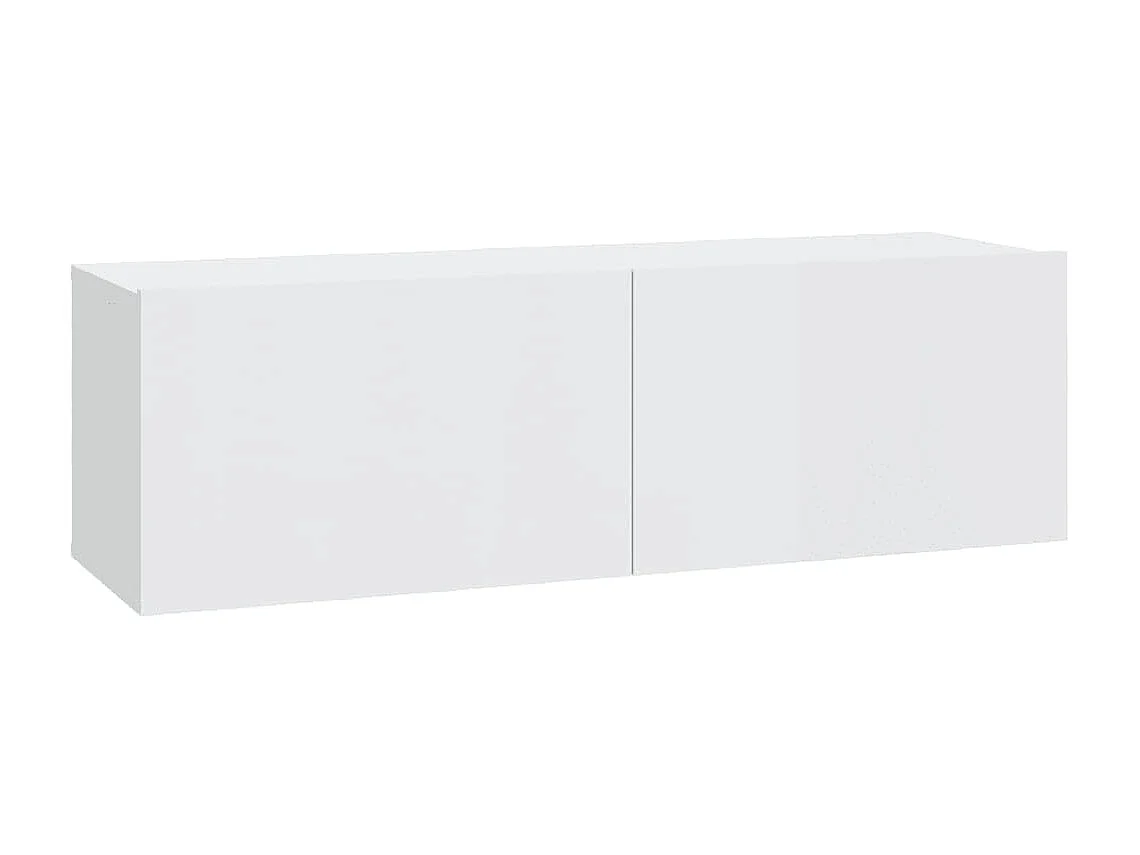 Ensemble de meubles TV 3 pcs Blanc brillant Bois d'ingénierie