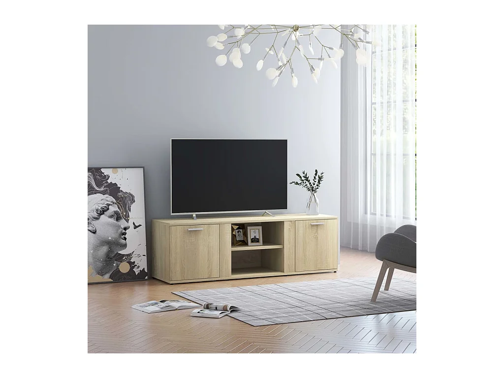 Meuble TV Chêne sonoma 120x34x37 cm Aggloméré