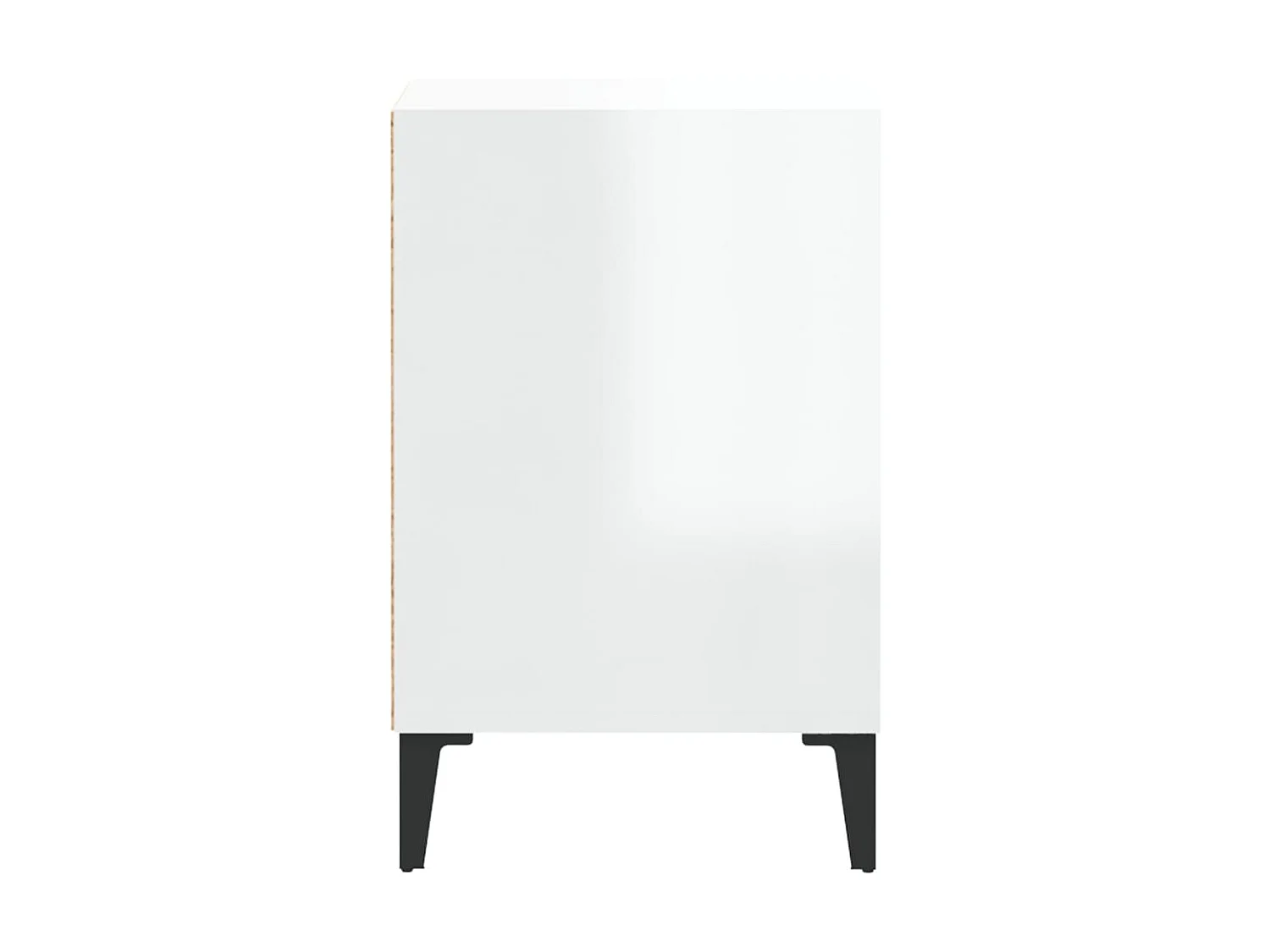 Meuble TV Blanc brillant 100x35x55 cm Bois d'ingénierie