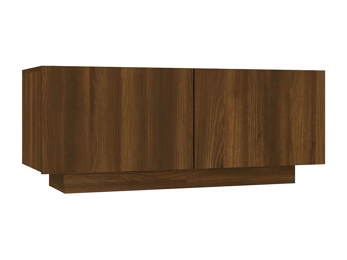 TV-meubelset met LED-verlichting 2 stuks Eiken bruin