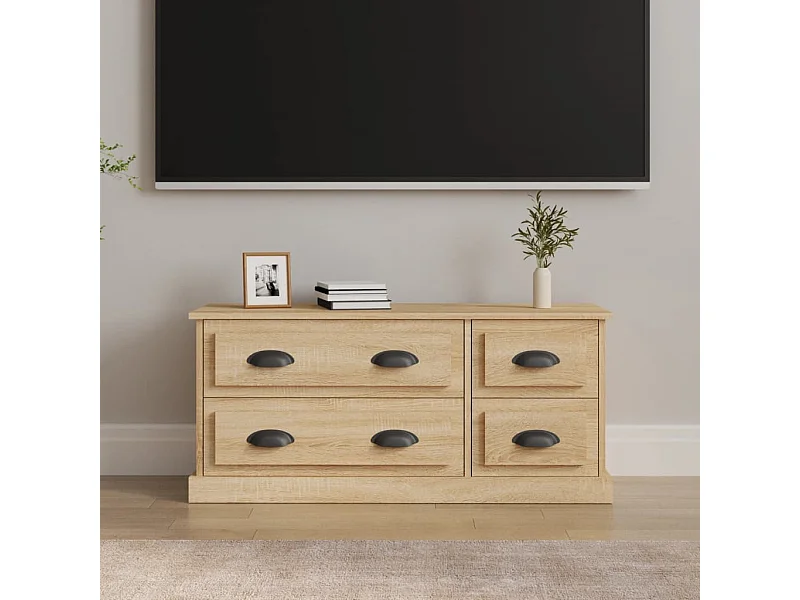 Meuble TV chêne sonoma 100x35,5x45 cm bois d'ingénierie