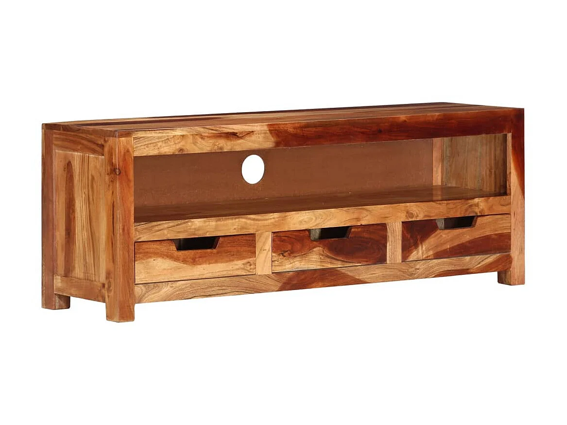 Meuble TV 110x30x40 cm Bois d'acacia massif