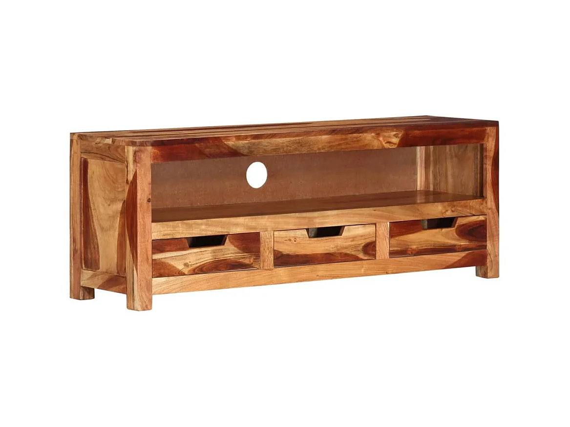 Meuble TV 110x30x40 cm Bois d'acacia massif