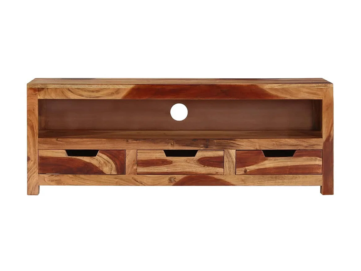 Meuble TV 110x30x40 cm Bois d'acacia massif