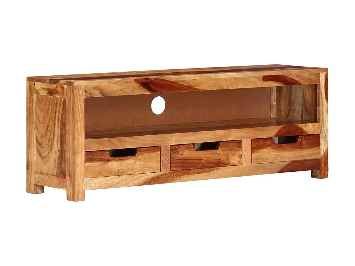 Meuble TV 110x30x40 cm Bois d'acacia massif