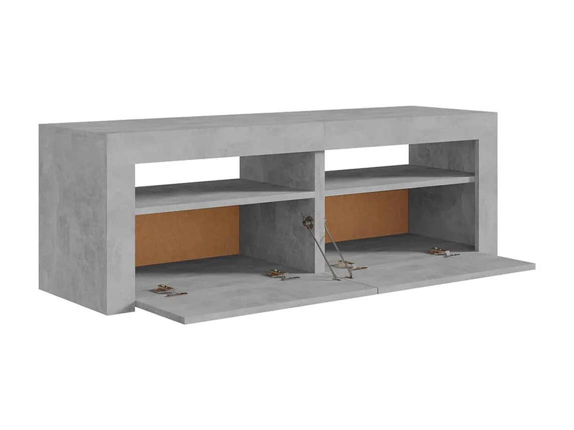 Mobile TV con luci LED grigio cemento 120x35x40 cm