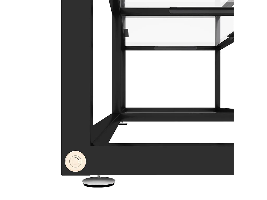Mobile TV trasparente 160x40x40,5 cm in vetro temperato