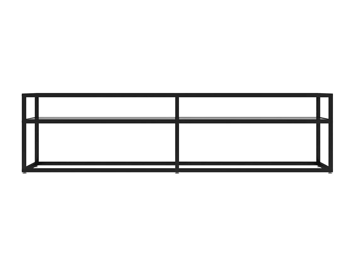 Meuble TV transparent 160x40x40,5 cm verre trempé