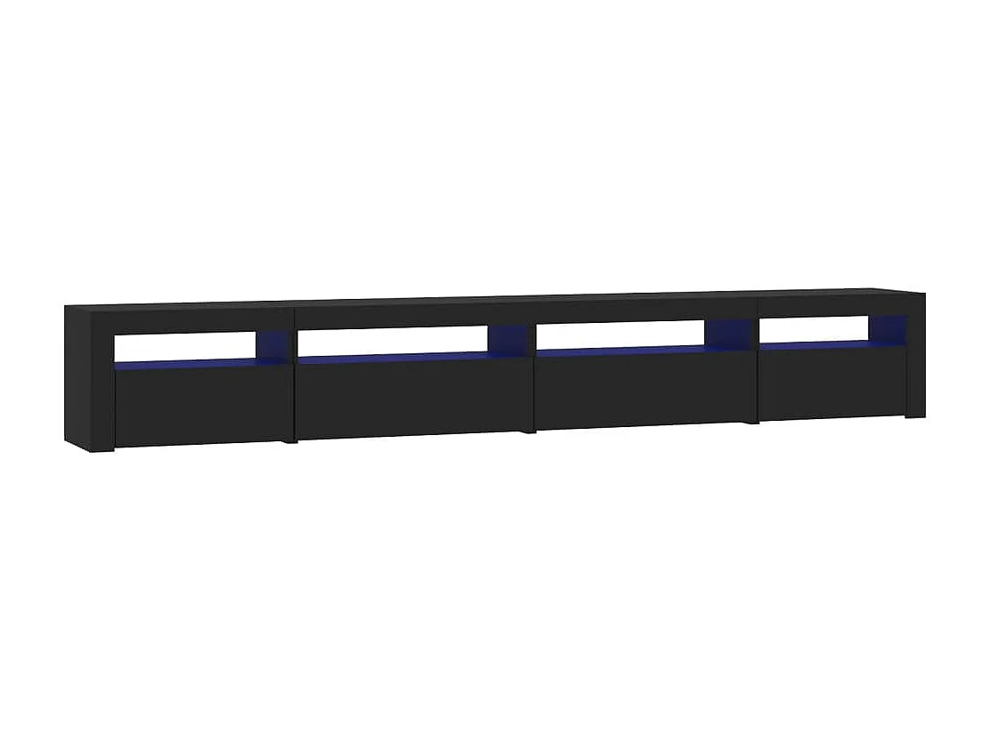 Mobile TV con luci LED Nero 270x35x40 cm