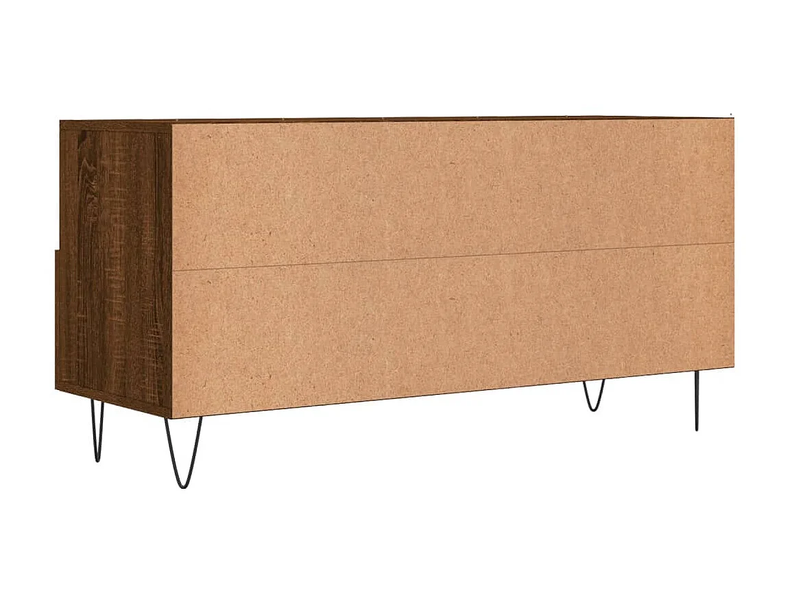 Meuble TV chêne marron 102x36x50 cm bois d'ingénierie