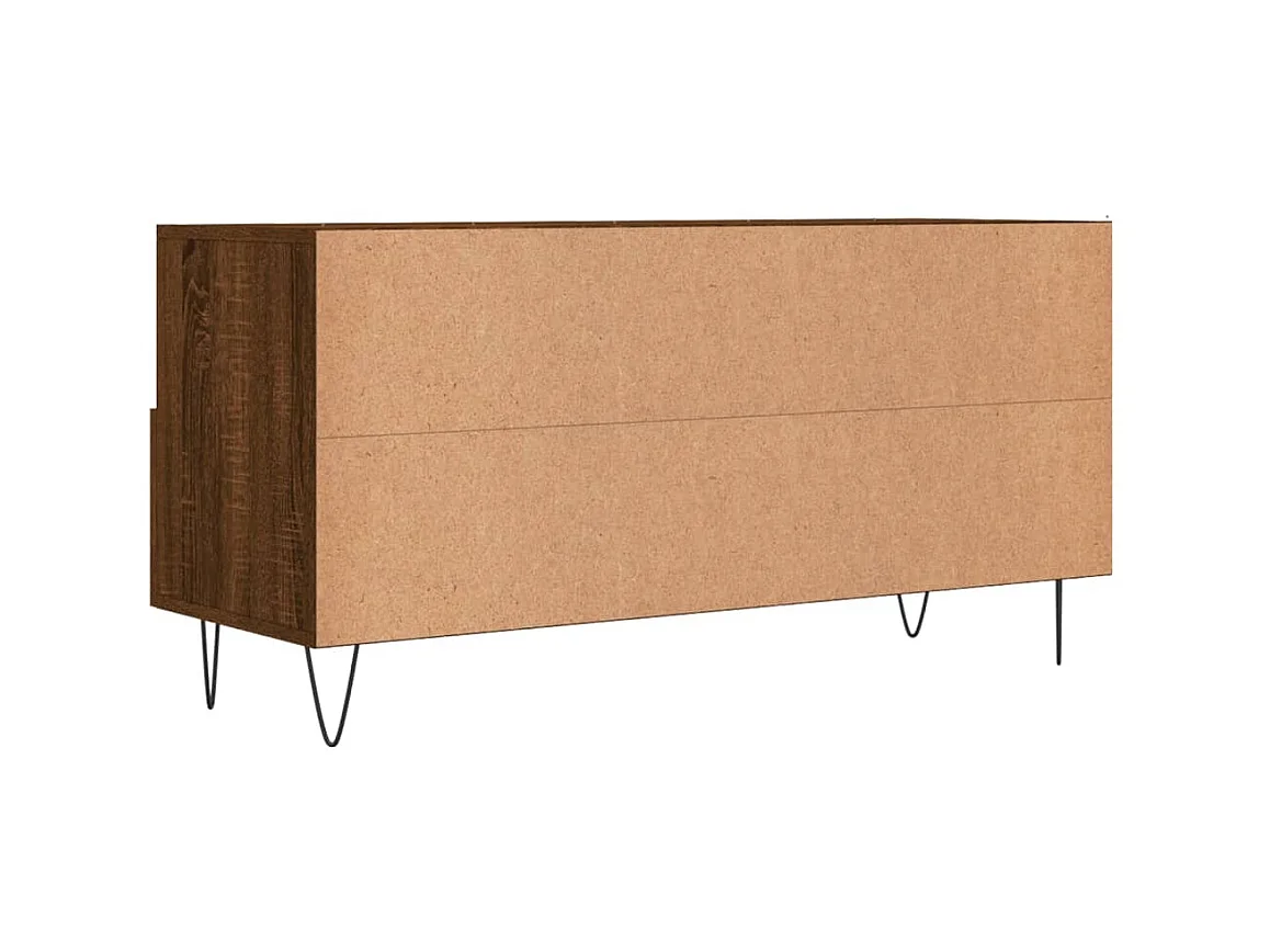TV-Schrank aus brauner Eiche, 102 x 36 x 50 cm, Holzwerkstoff