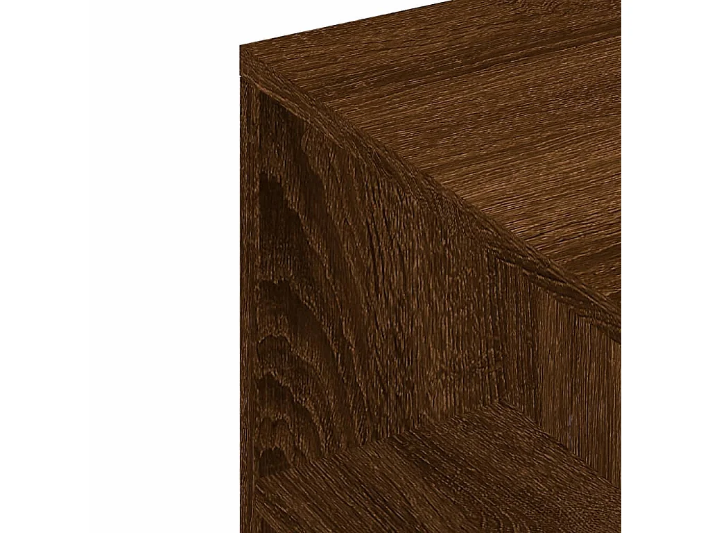 TV-Schrank aus brauner Eiche, 102 x 34,5 x 43 cm, Holzwerkstoff