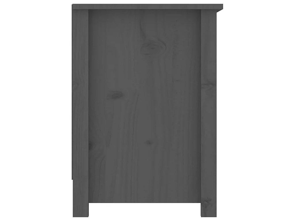 Meuble TV Gris 103x36,5x52 cm Bois de pin massif