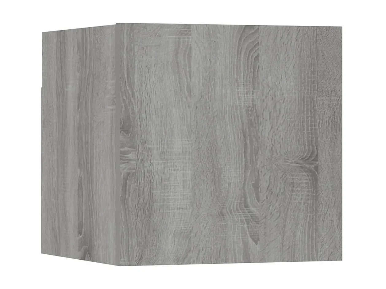 Wand-TV-Einheiten 8 Stück Sonoma grau 30,5x30x30 cm