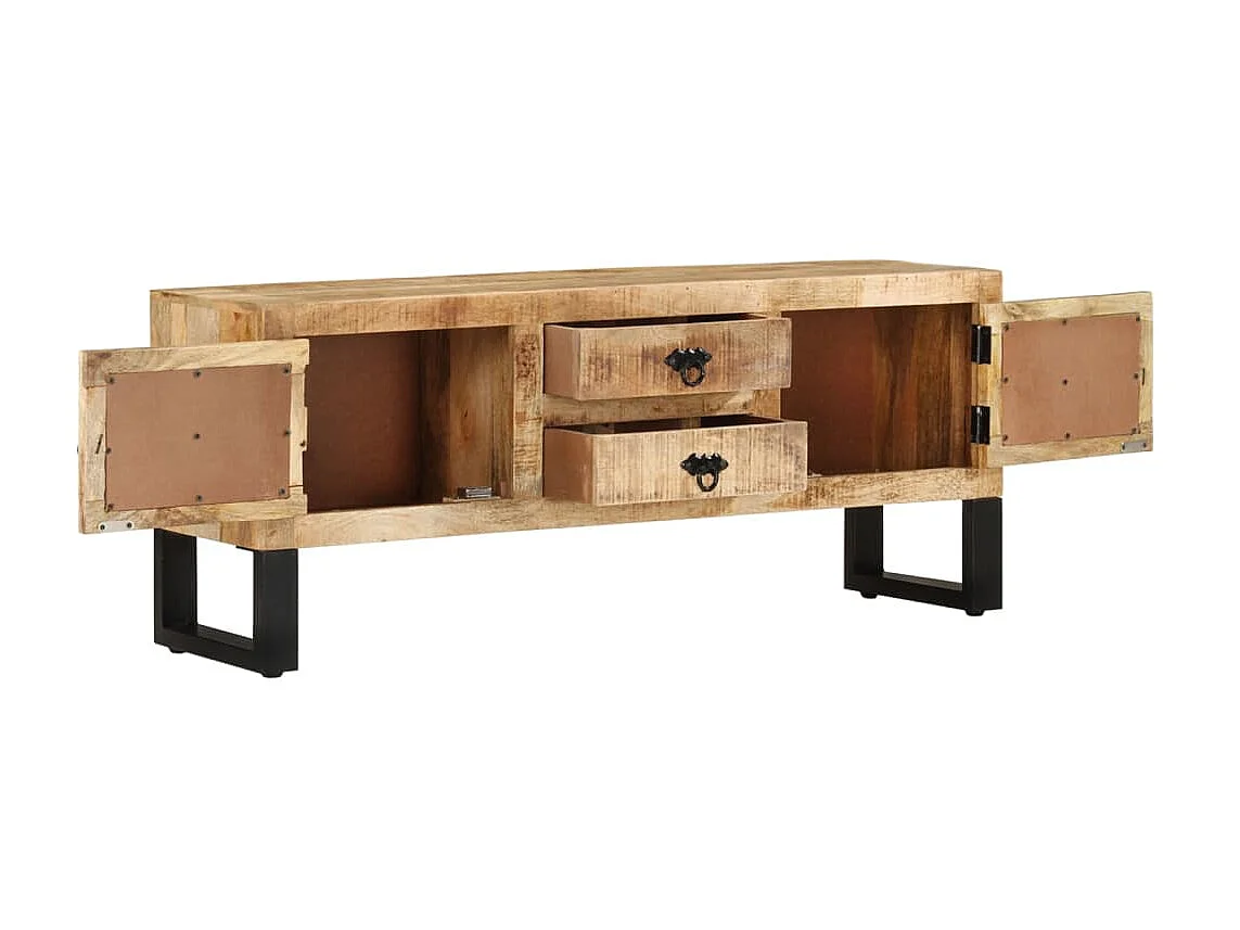 Mobile TV 110x30x45 cm Legno di mango grezzo