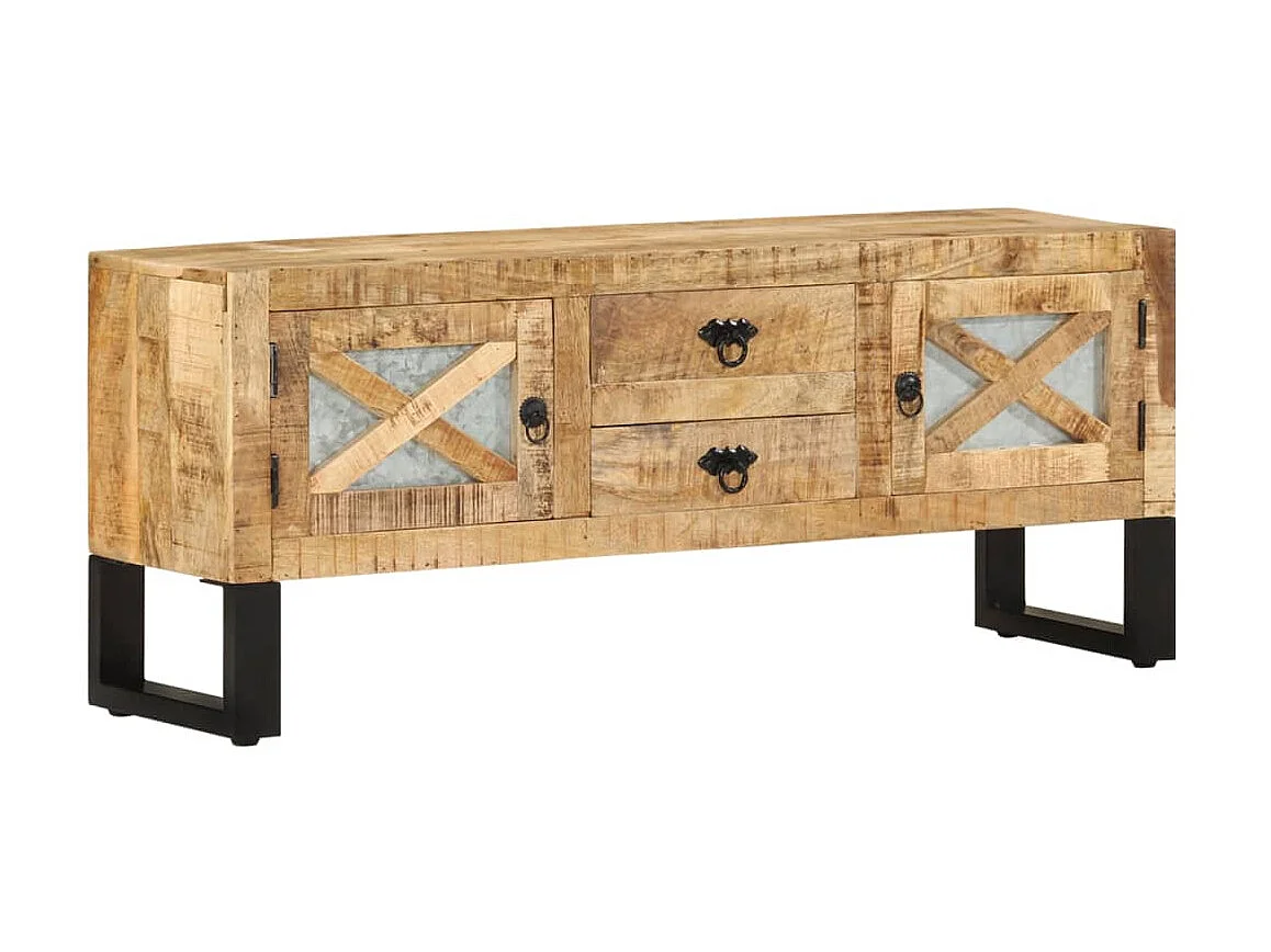Mobile TV 110x30x45 cm Legno di mango grezzo