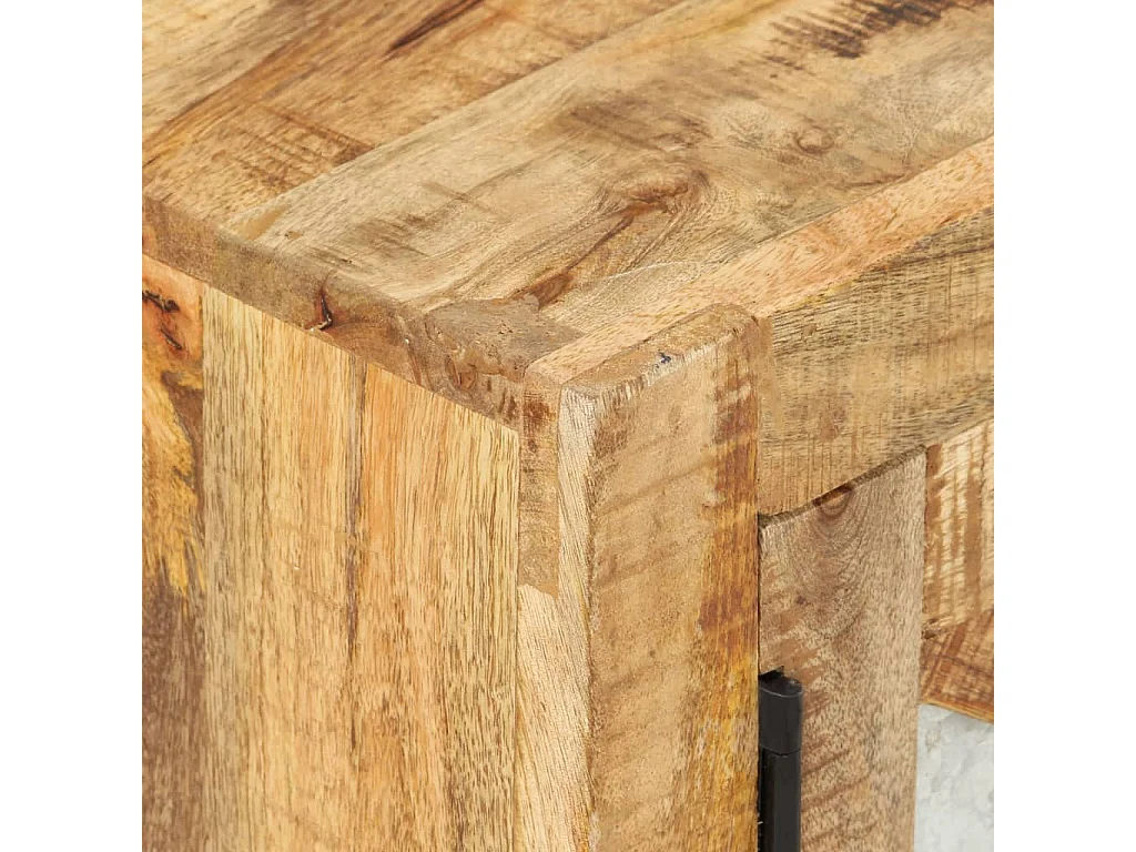 Meuble TV 110x30x45 cm Bois de manguier brut