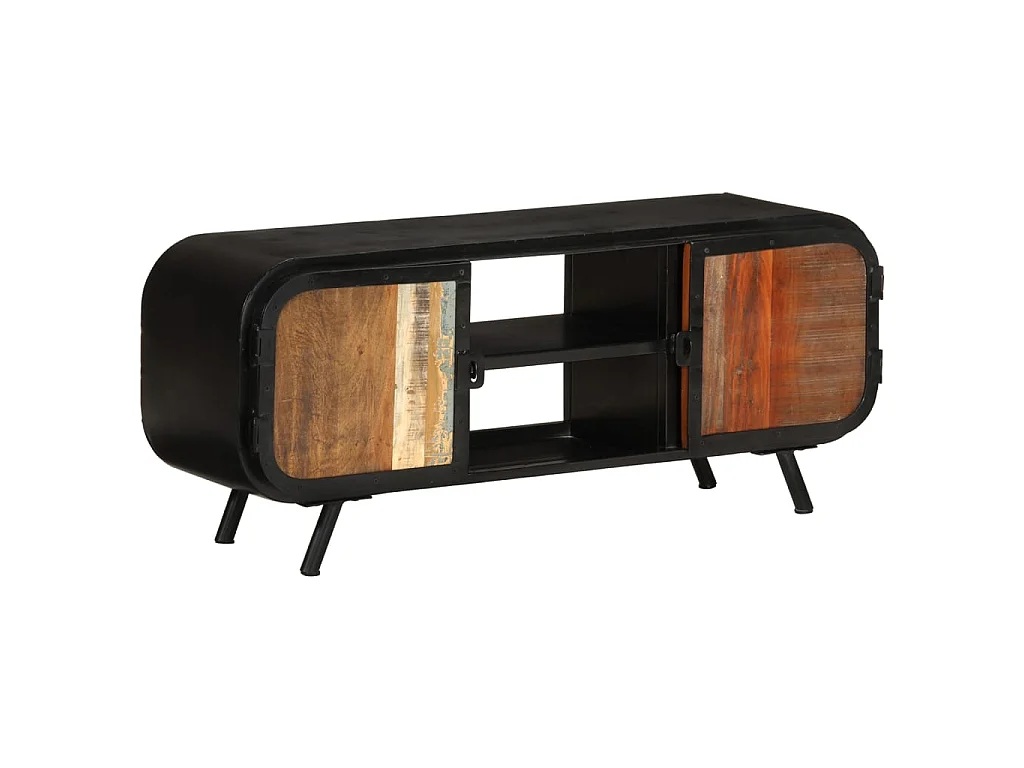 Meuble TV 110x30x45 cm Bois de récupération massif