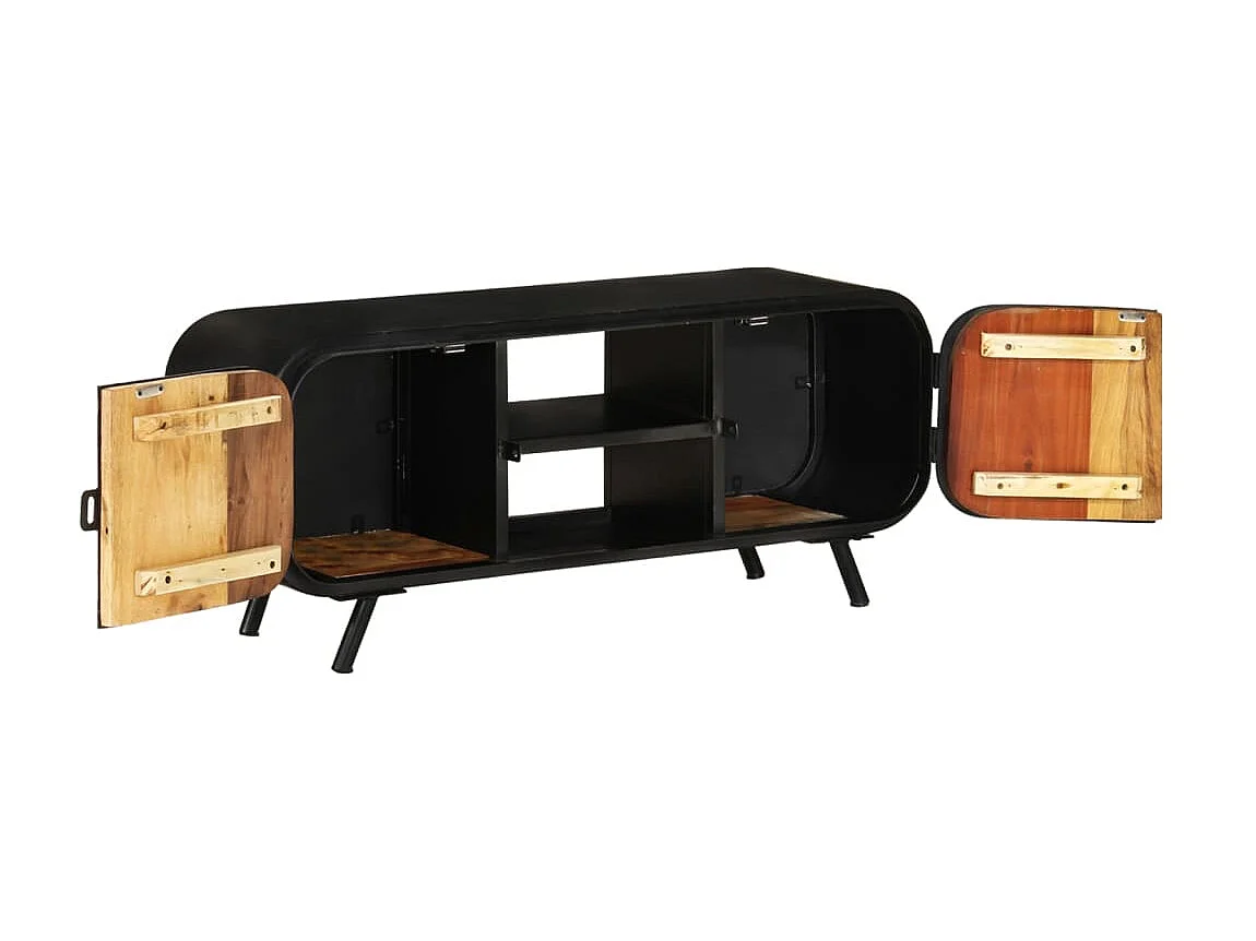 Meuble TV 110x30x45 cm Bois de récupération massif