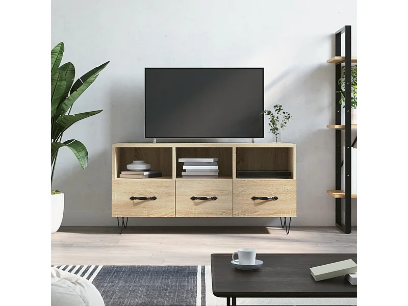 Sonoma eiken tv-meubel 102x36x50 cm samengesteld hout