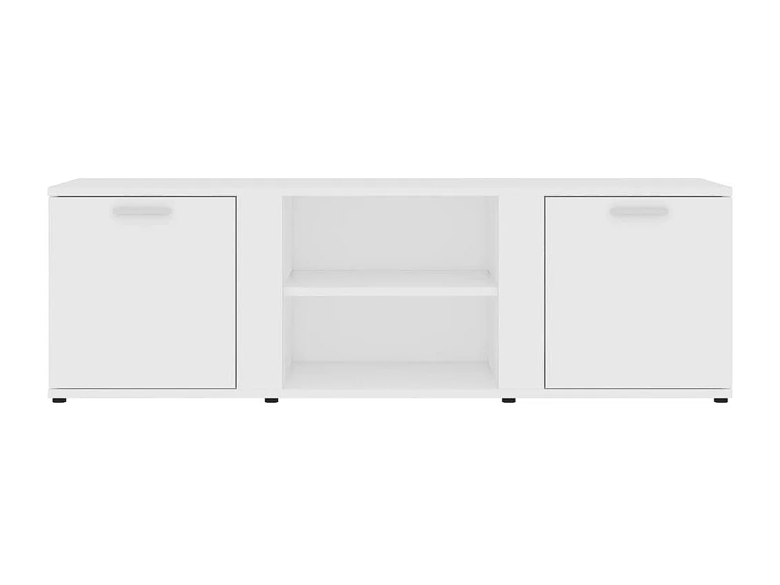 Meuble TV Blanc 120x34x37 cm Aggloméré