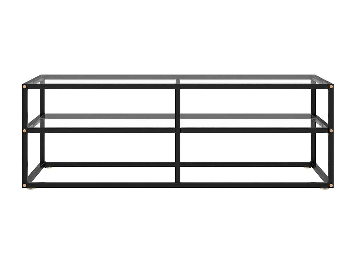 Zwart TV-meubel met gehard glas 120x40x40 cm