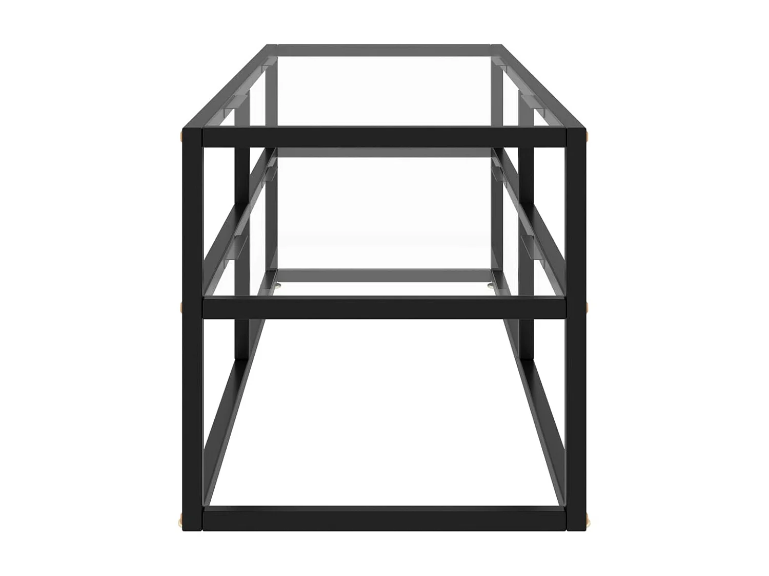 Zwart TV-meubel met gehard glas 120x40x40 cm