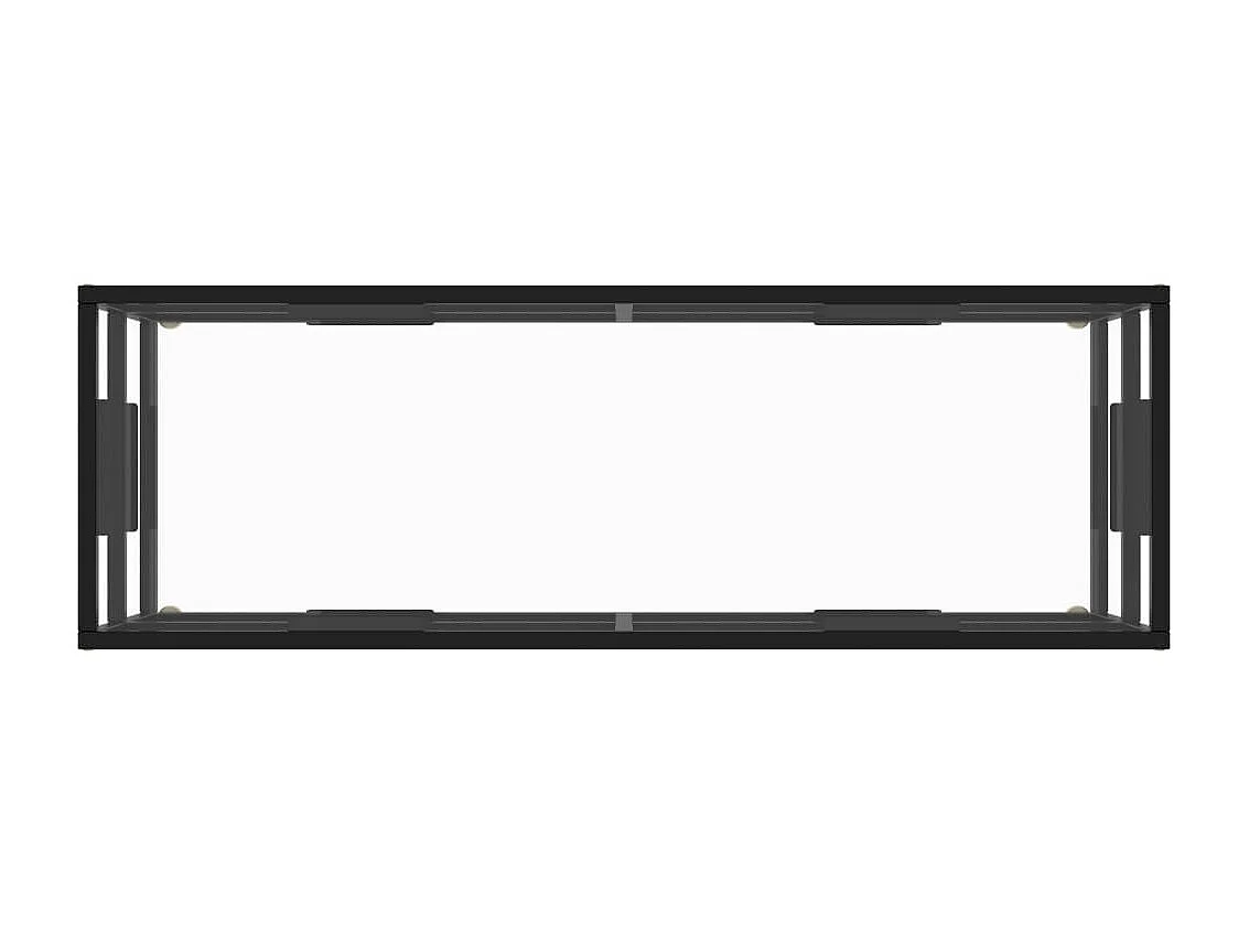 Zwart TV-meubel met gehard glas 120x40x40 cm