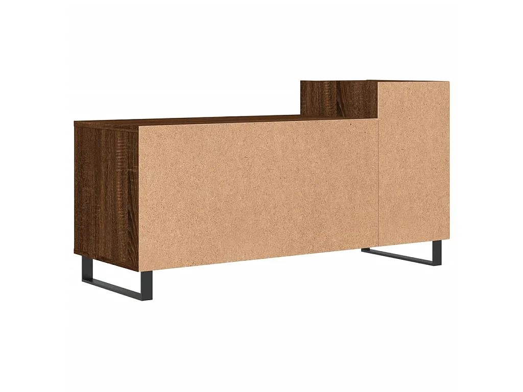 Mueble TV Roble marrón 100x35x55 cm Madera contrachapada