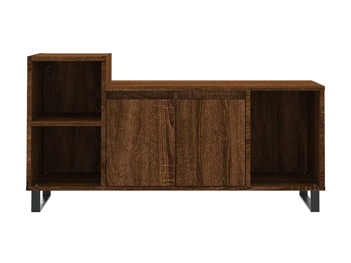 Mueble TV Roble marrón 100x35x55 cm Madera contrachapada