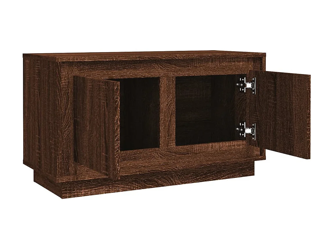 Meuble TV chêne marron 80x35x45 cm bois d'ingénierie