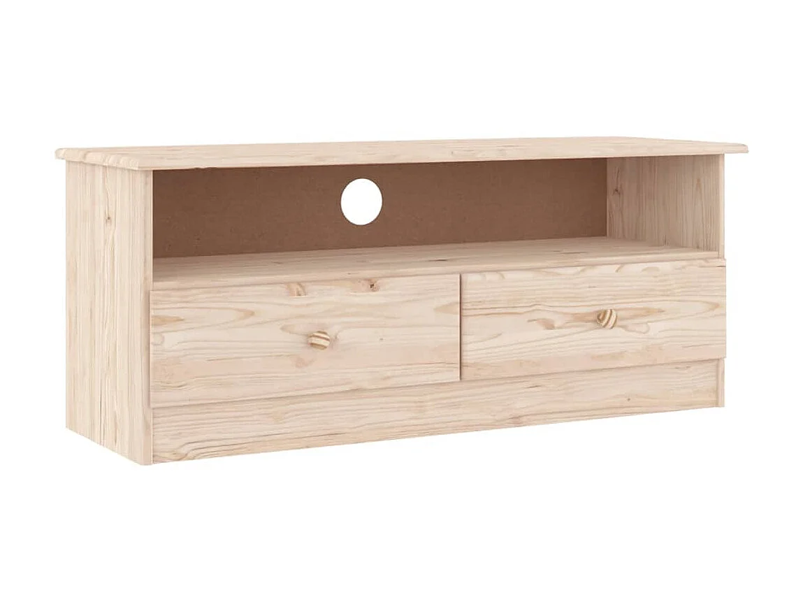 Meuble TV avec tiroirs ALTA 100x35x41 cm bois massif de pin