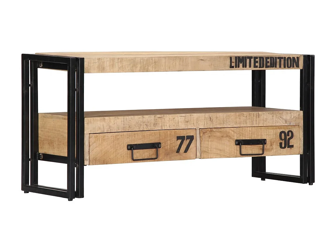 Mobile TV 100x30x45 cm Legno massello di mango