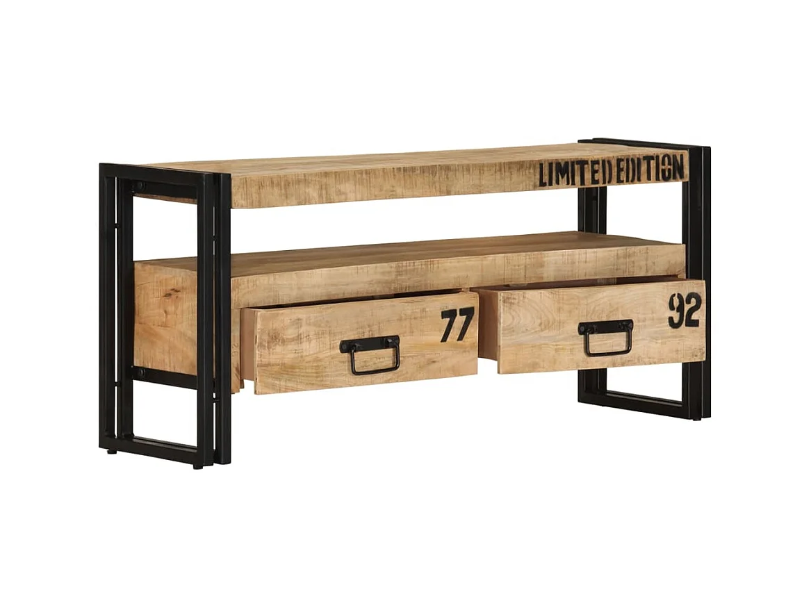 TV-Schrank 100x30x45 cm Massives Mangoholz