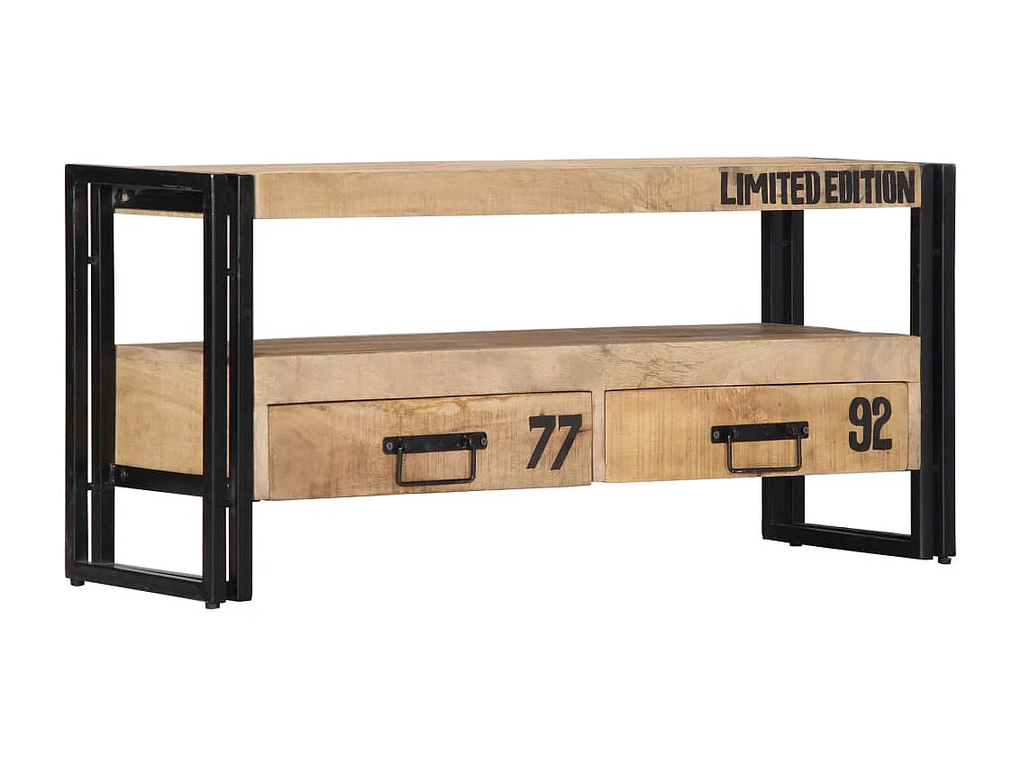 Meuble TV 100x30x45 cm Bois de manguier massif