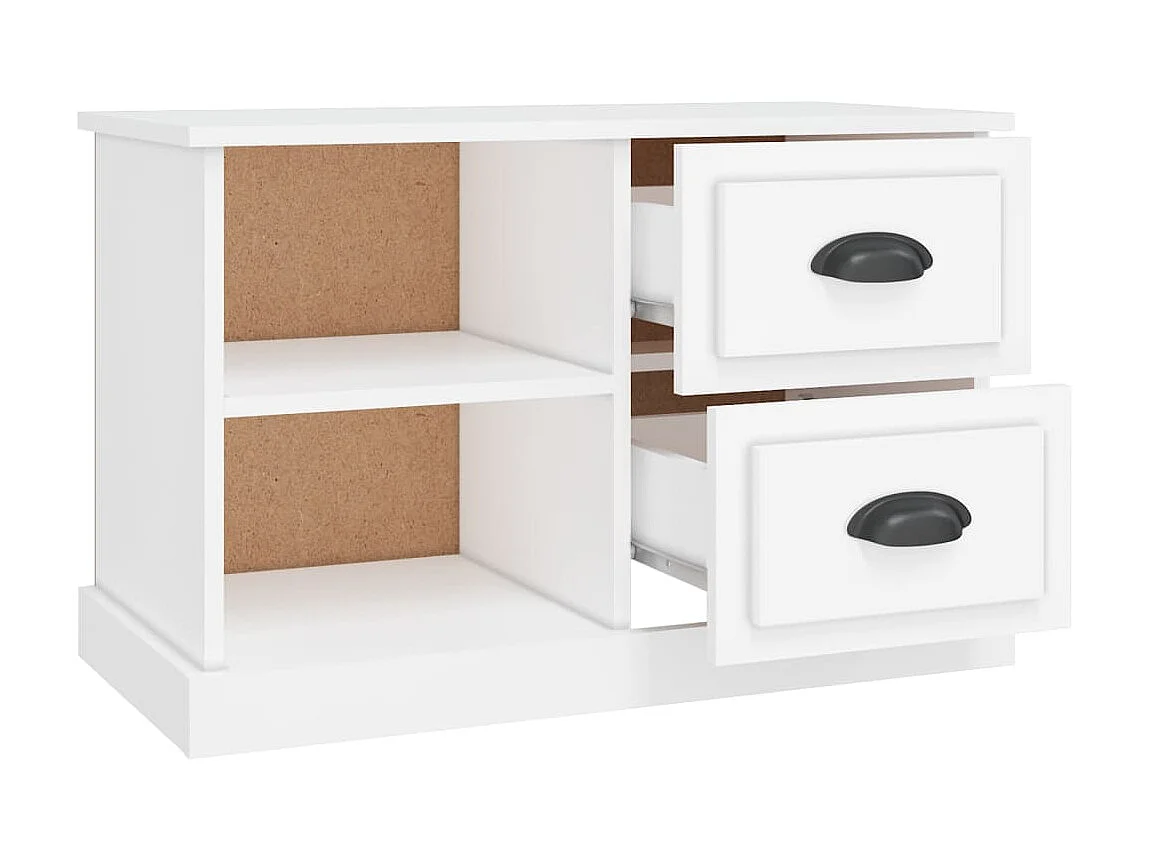 Meuble TV blanc 73x35,5x47,5 cm bois d'ingénierie