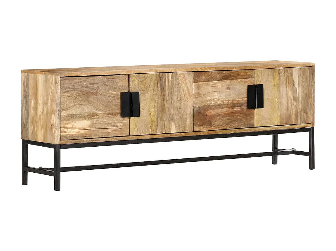 Meuble TV 140x30x50 cm Bois massif de manguier