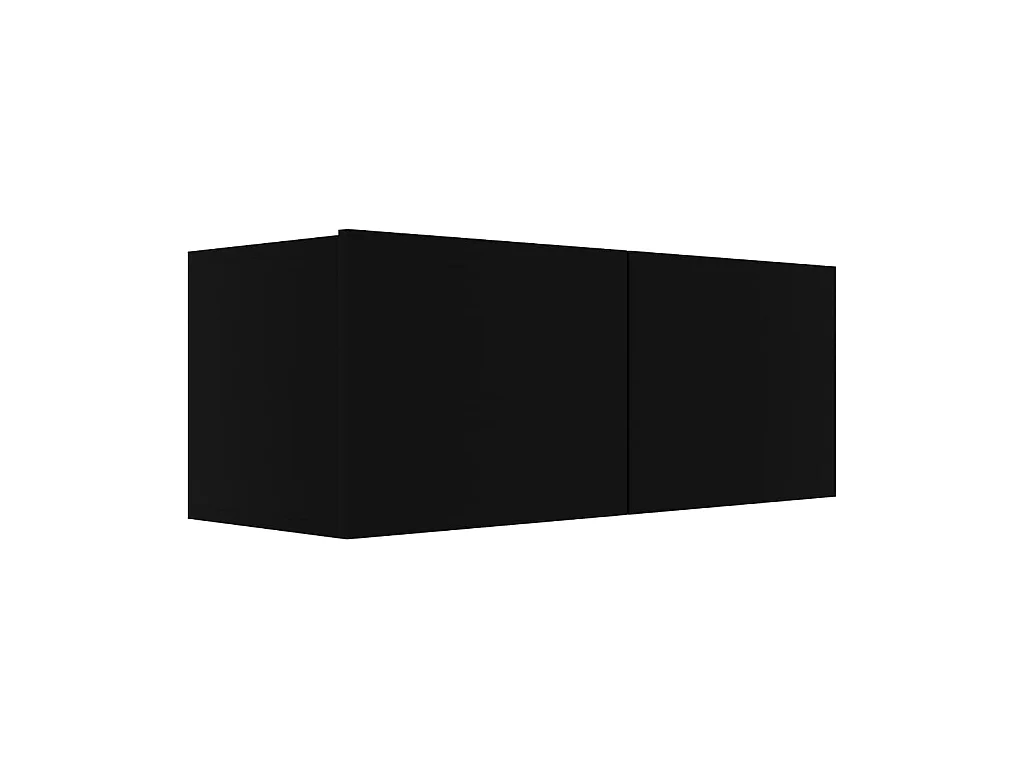 Ensemble de meubles TV 8 pcs Noir Aggloméré