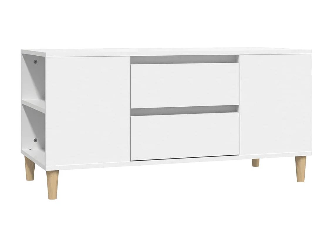 Mobile TV bianco 102x44,5x50 cm MDF