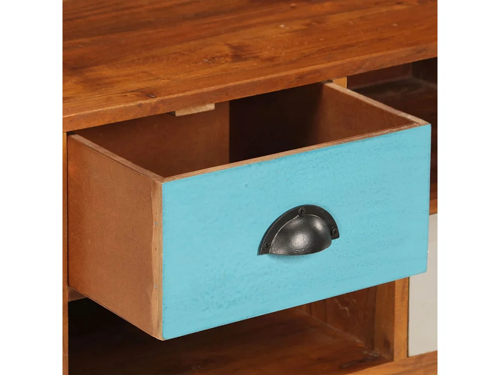 TV-meubel met 3 lades 110x35x50 cm Massief acaciahout