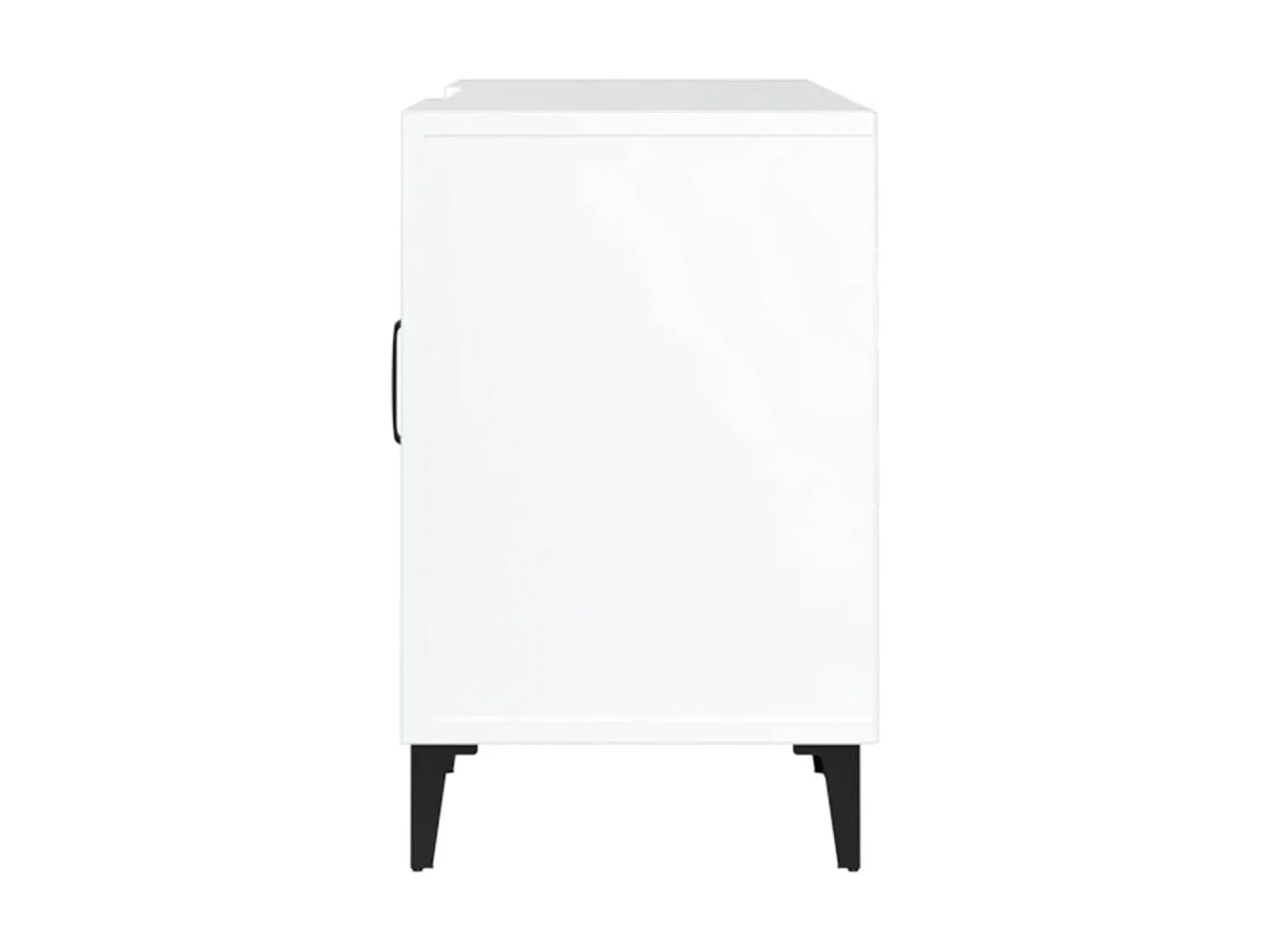 Mobile TV bianco lucido 150x30x50 cm in derivati del legno