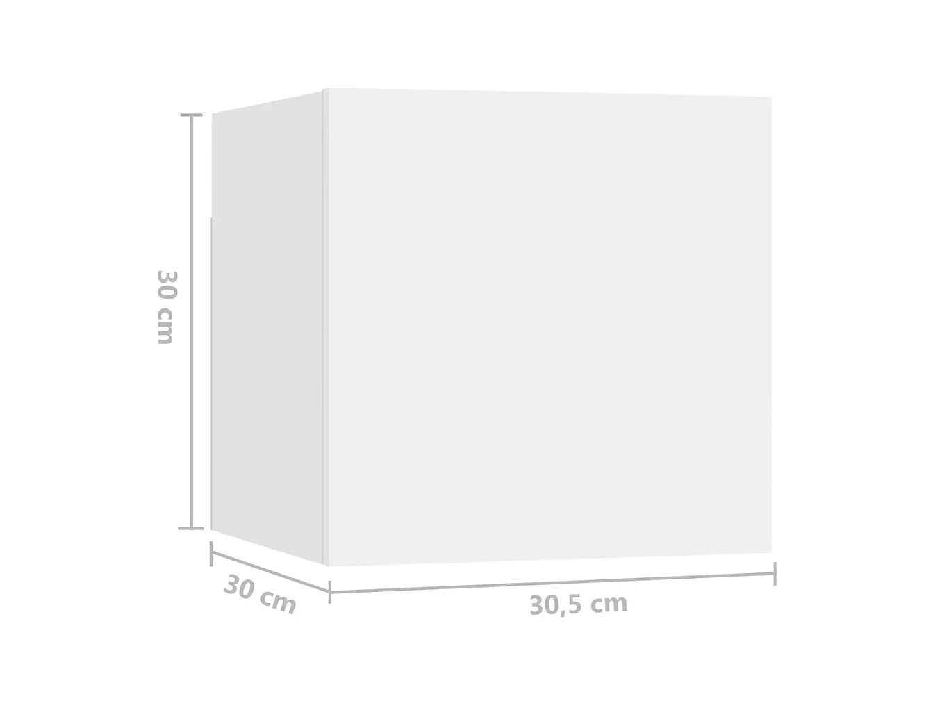 TV-kastenset 10-delig Spaanplaat Wit