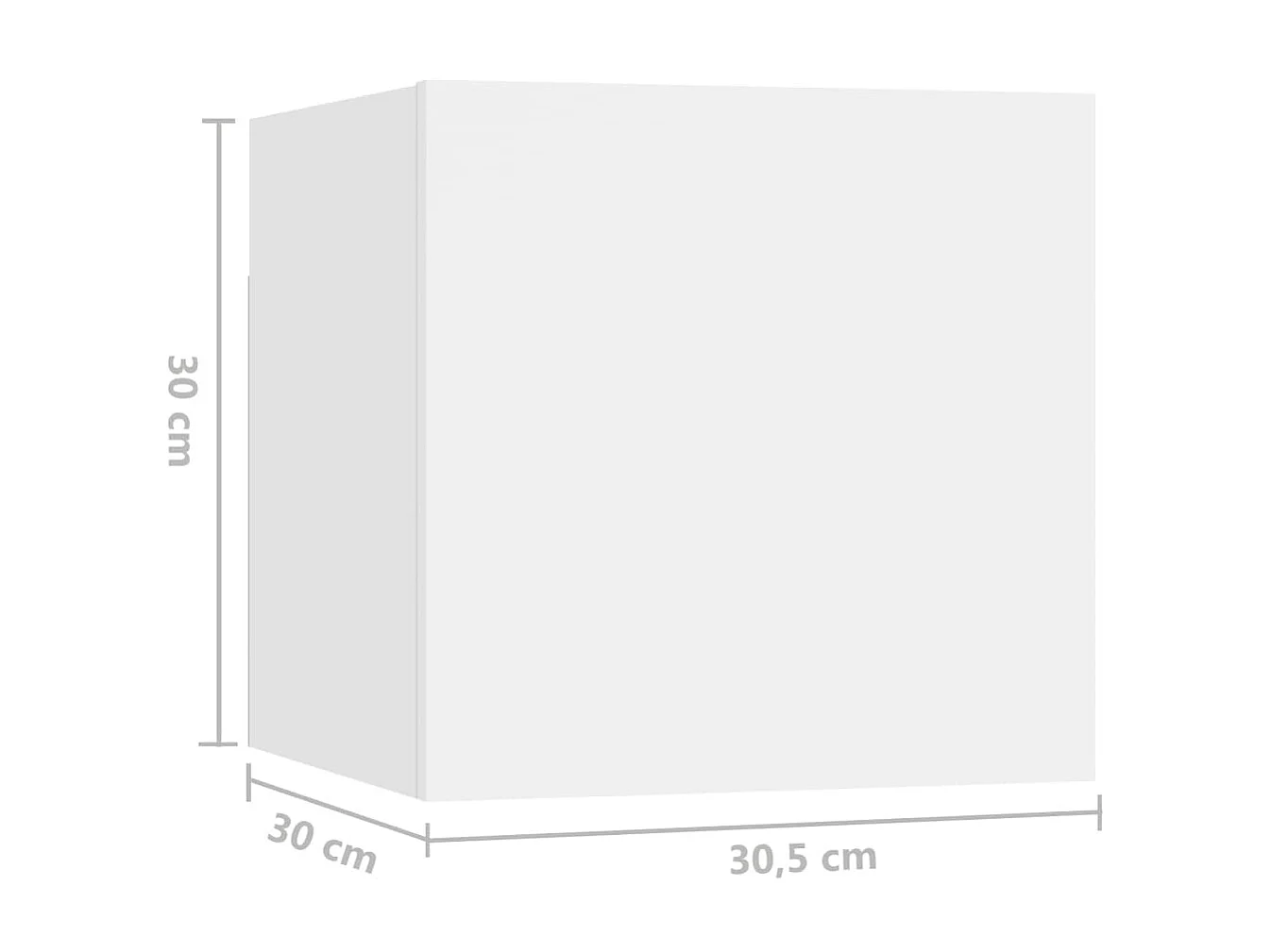 TV-kastenset 10-delig Spaanplaat Wit