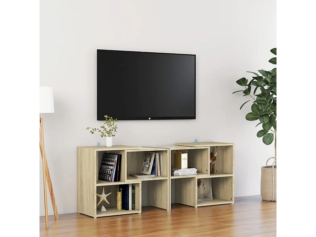 Meuble TV Chêne sonoma 104x30x52 cm Aggloméré
