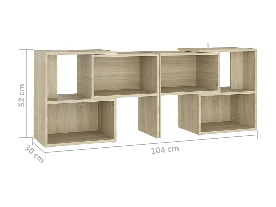 Meuble TV Chêne sonoma 104x30x52 cm Aggloméré