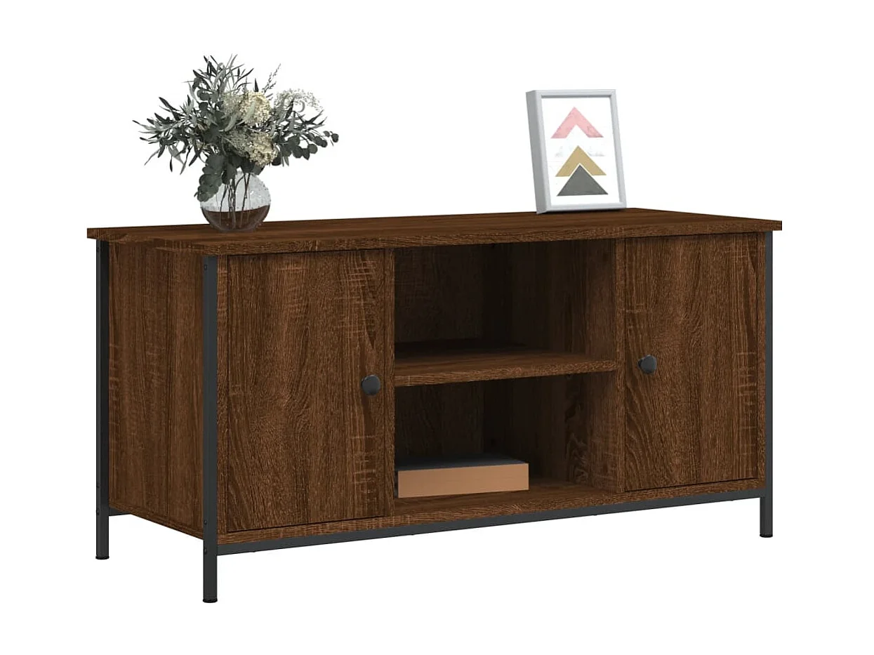 Meuble TV Chêne marron 100x40x50 cm Bois d'ingénierie