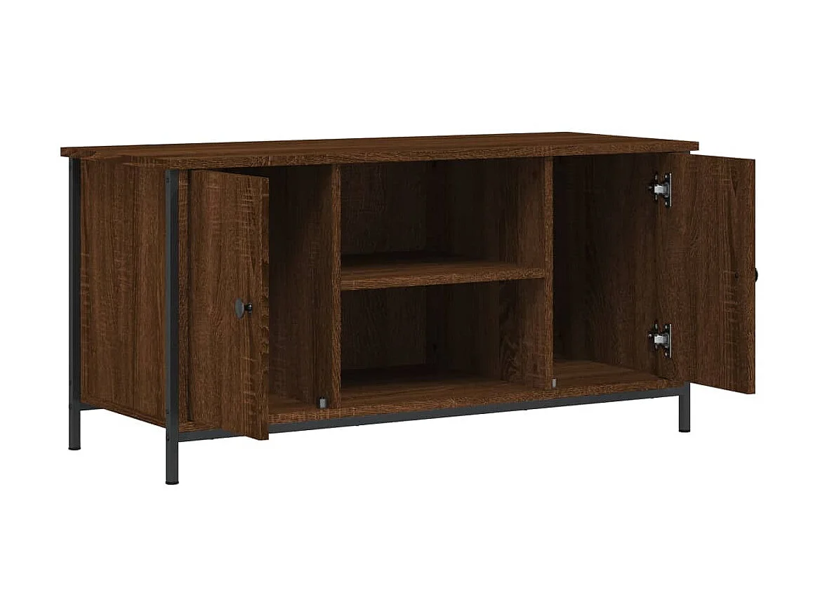 TV-meubel Bruin eiken 100x40x50 cm Bewerkt hout