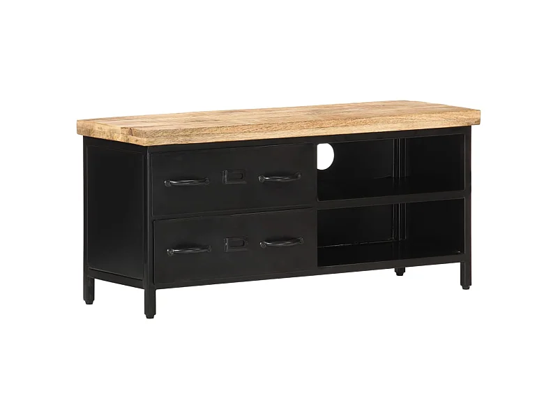 Mueble TV 90x30x41 cm Madera de mango en bruto