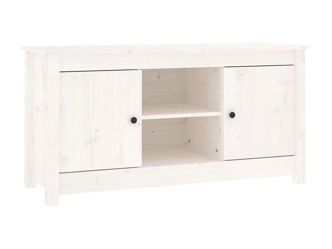 Mobile TV bianco 103x36,5x52 cm Legno di pino massiccio