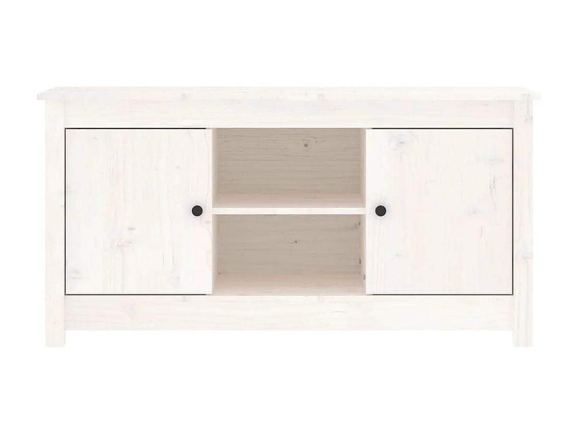 Mobile TV bianco 103x36,5x52 cm Legno di pino massiccio